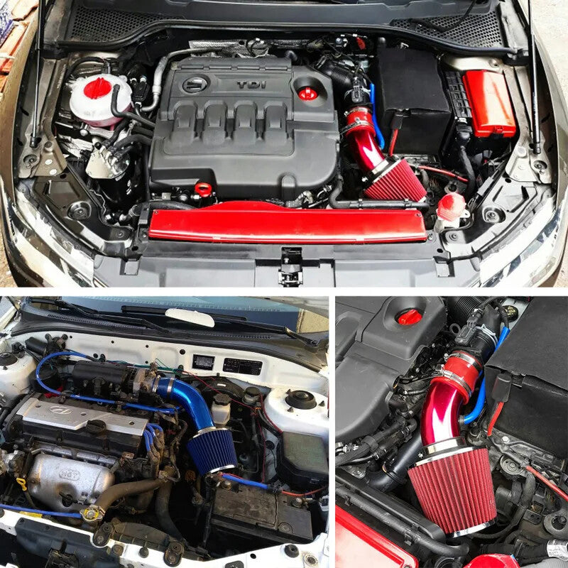 3 Inch Car Cold Air Filter Intake System Turbo Induction Tube Kit Accessories - v