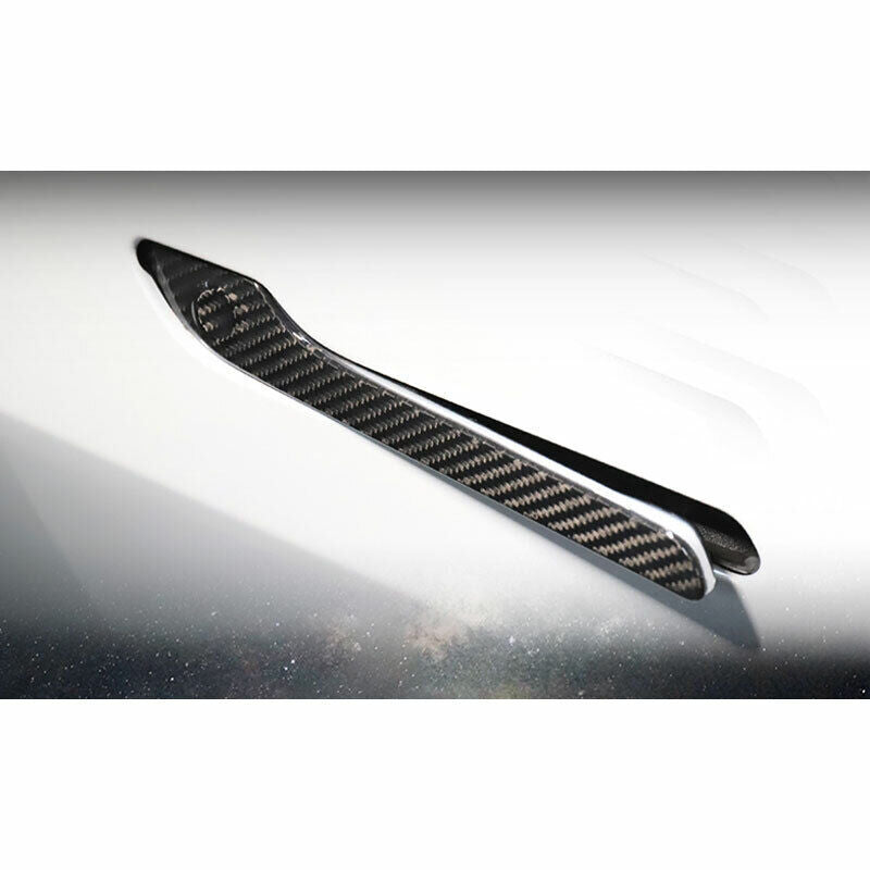Carbon Fiber Exterior Side Door Handle Cover trim 4x for Tesla Model 3 2017-2023