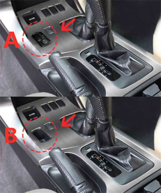 2X Silver Inner Gear Shift Box Panel Cover Trim for Toyota Prado FJ120 2003-2009