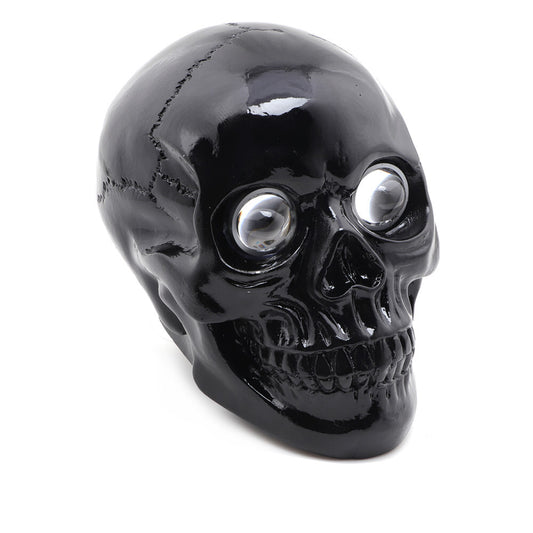 Custom Motorcycle Black LED Retro Skull Headlight Head Lamp for Harley for Yamaha Q