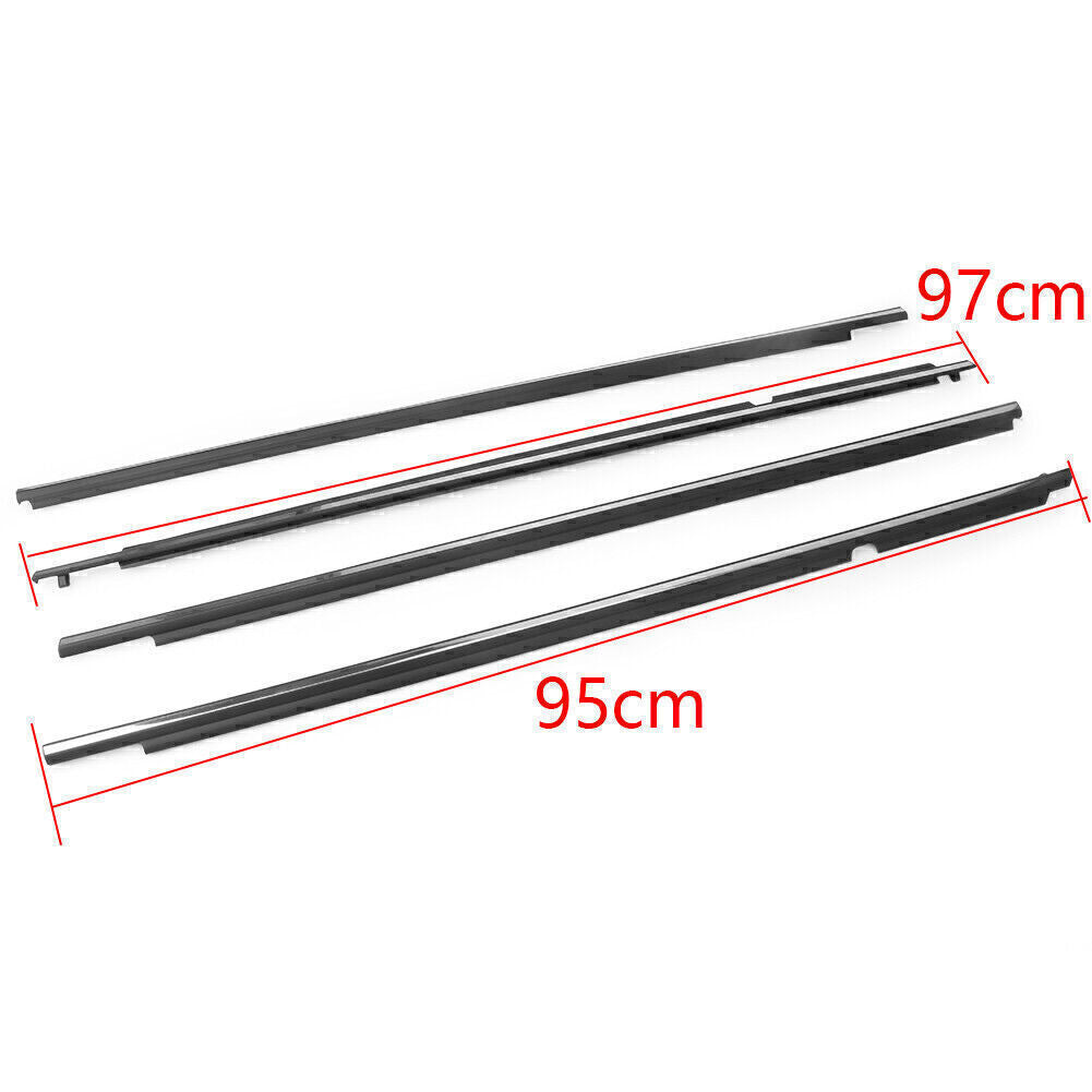 Door Window Weatherstrip Molding Trim Belt for Toyota for Corolla 2009-2012 Chrome