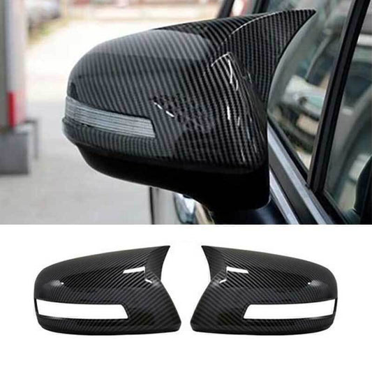 for Honda for Civic 2012-15 Carbon Fiber OX Horn Door Rear View Mirror Cover Trim 2P