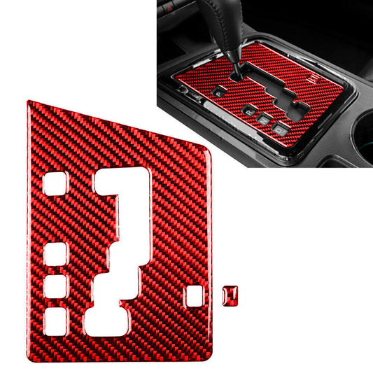2 Pcs Carbon Fiber Gear Shifter Panel Cover Trim for Dodge for Challenger 2008-2014