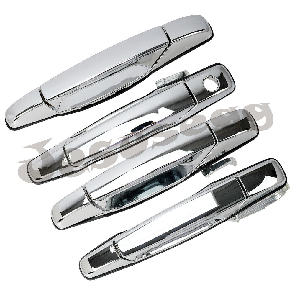 1Set Chrome Outside Door Handle Fit for Silverado for Sierra Tahoe Yukon 2007 - 2013