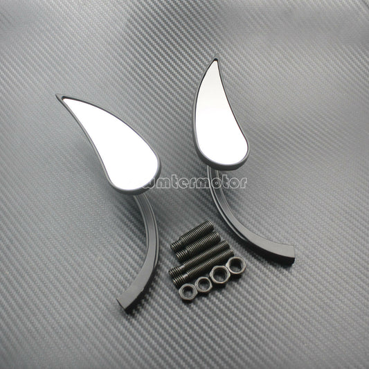 for Mini 8MM 10MM Rear View Mirror Fit For Dyna Heritage Softail Road King 883 1200 Q