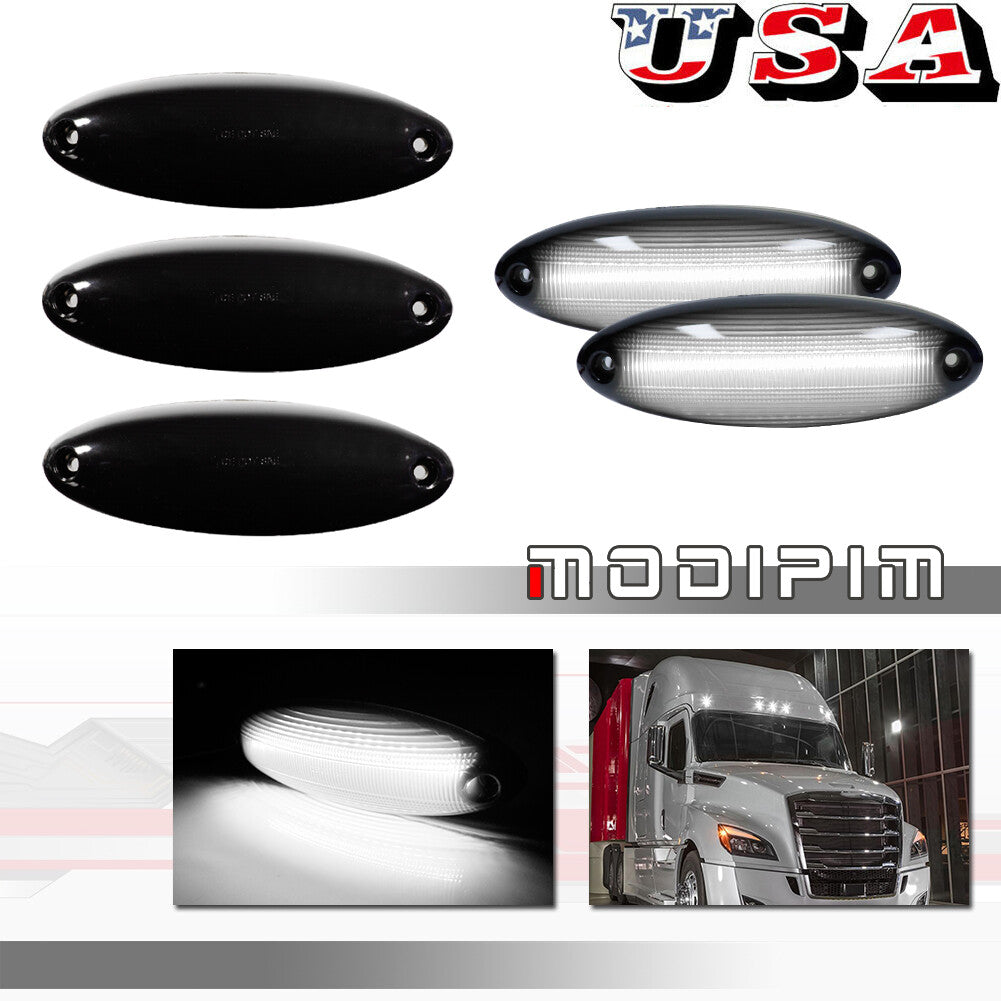 For 2008+ for Freightliner Cascadia LED Cab Roof Clearance Marker Lighting 5-Piece - v