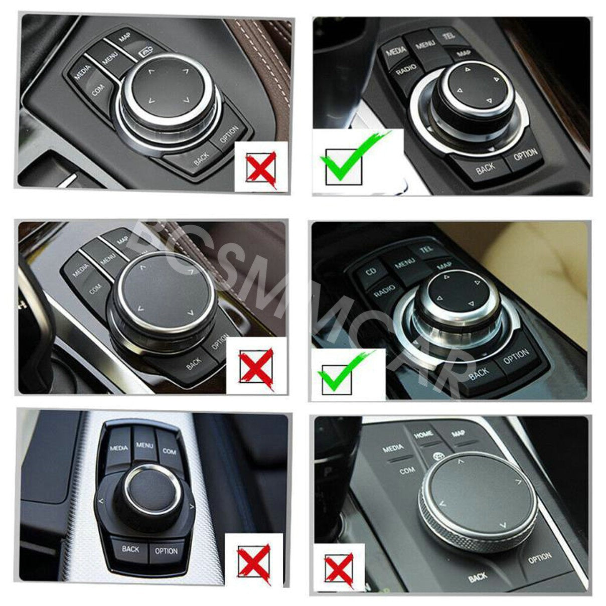 Car Multimedia Button Cover Decal Fit for BMW 3 Series E90 E92 E93 2009-2011 Q