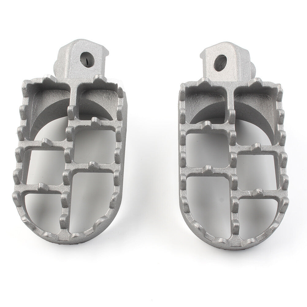 CNC Wide Foot Pegs Footpegs Rear Set Pedals Racing Universal Motorcycle Silver