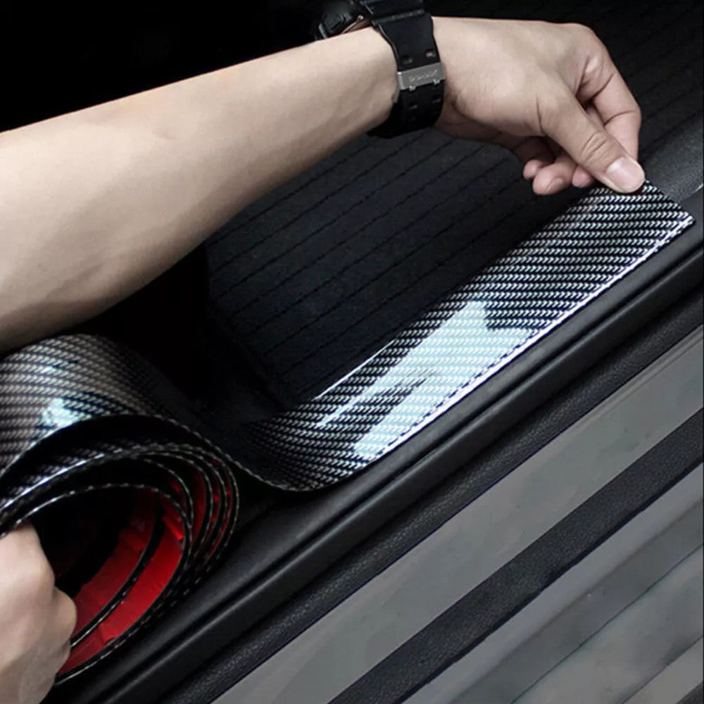 Carbon fiber rubber edge protector for doors and windows, automotive accessories, 1 meter * 3 centimeters