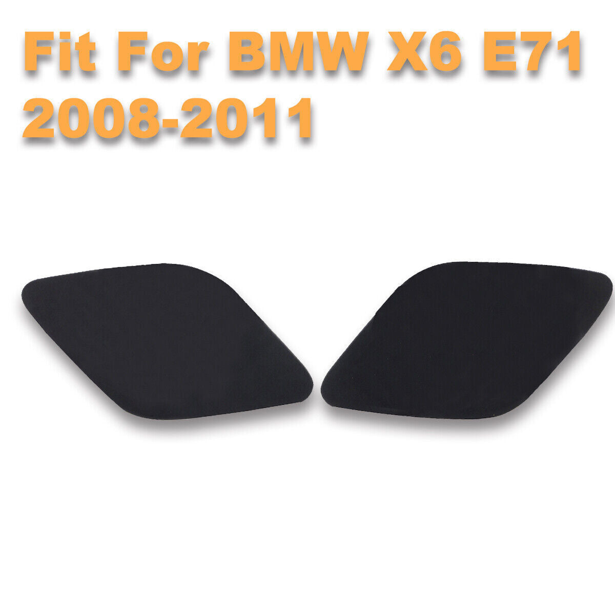 Pair front bumper headlamp washer nozzle jet cover cap for BMW X6 E71 2008-2011 Q
