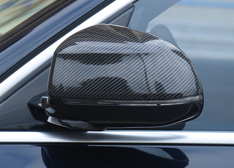 for BMW X5 G05 2019-23 ABS Carbon Fiber Rear View Side Door Mirror Cover Trim 2P