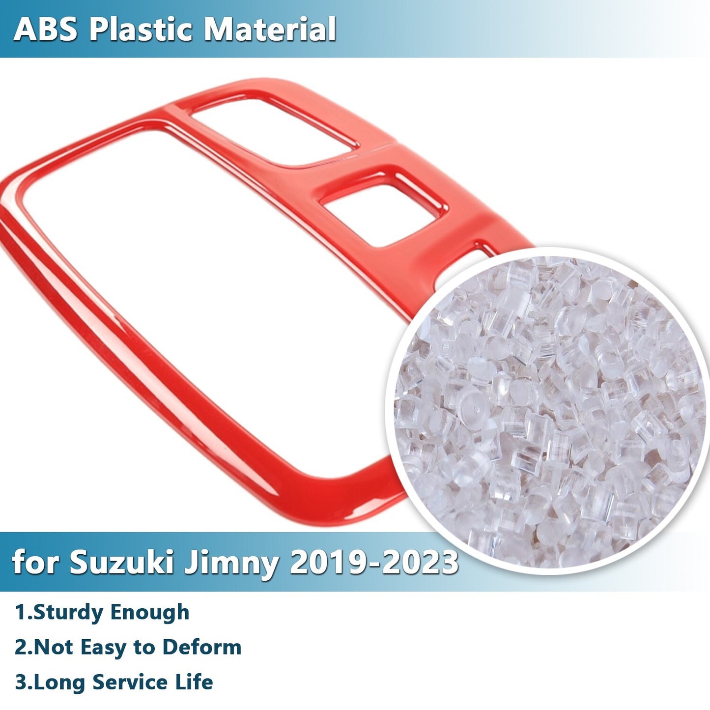 Car Roof Reading Light Lamp Decoration Cover Trim for Jimny for Suzuki 2019-2023 Red
