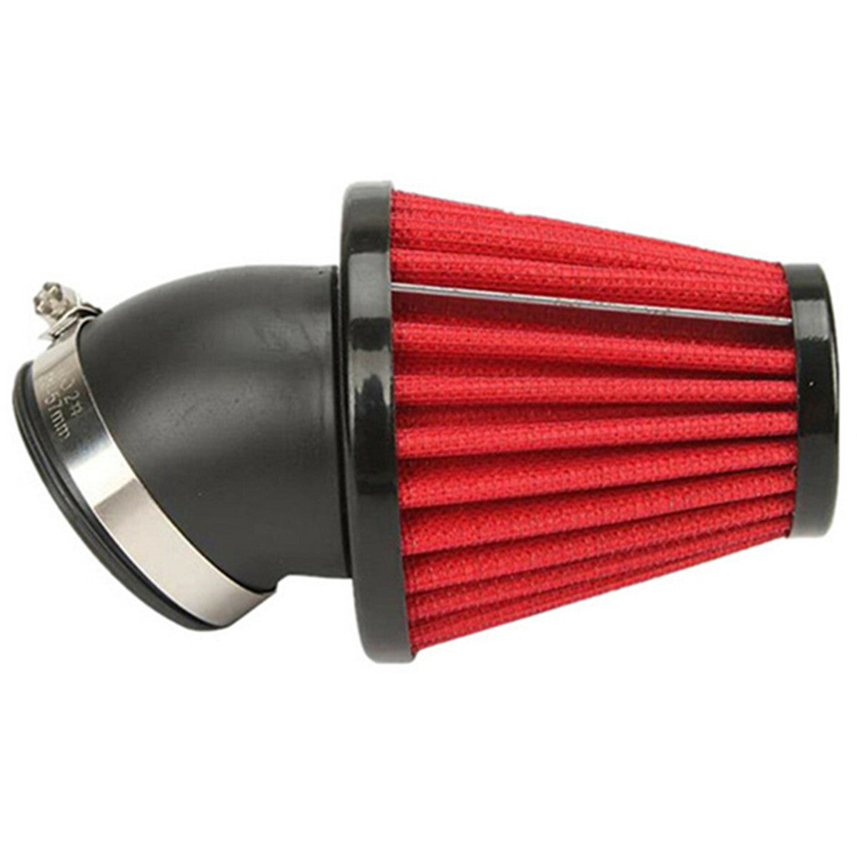 Cone Style Car Cold Air Flow Intake Filter 45° Bend Inlet Stainless Steel Mesh Q