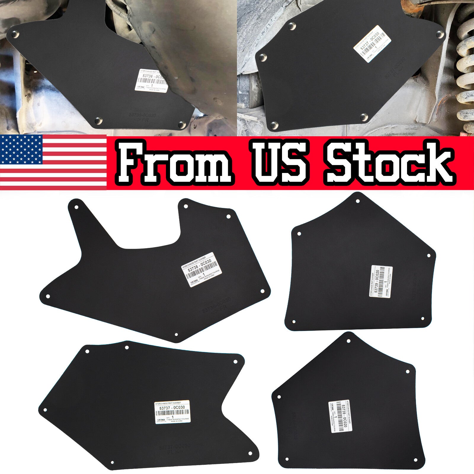 Splash Shield Guards Mud Flaps Fender Liner for Toyota Sequoia Tundra 2007-20?? Q