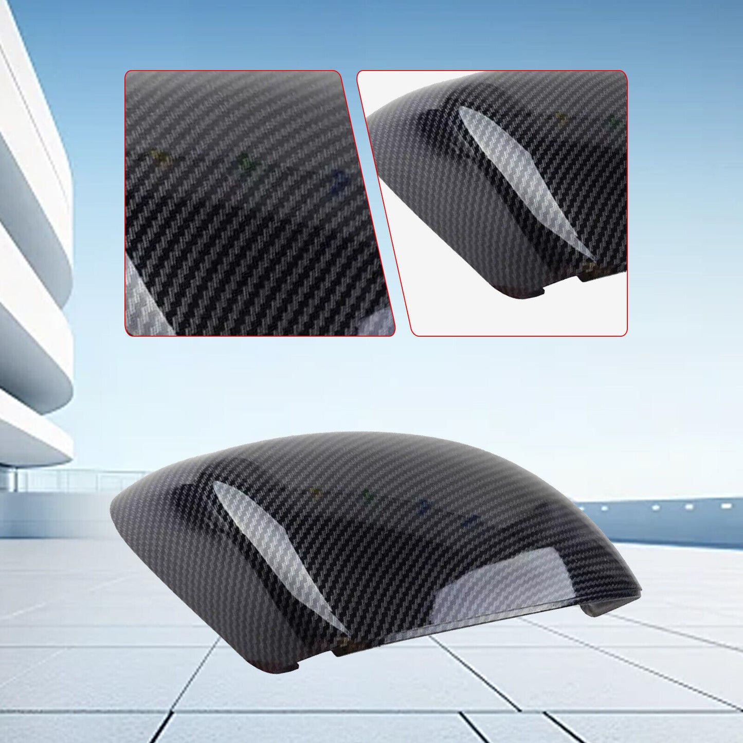 for Honda for Civic 2012-15 Carbon Fiber Style Side Door Wing Mirror Cover Cap0D