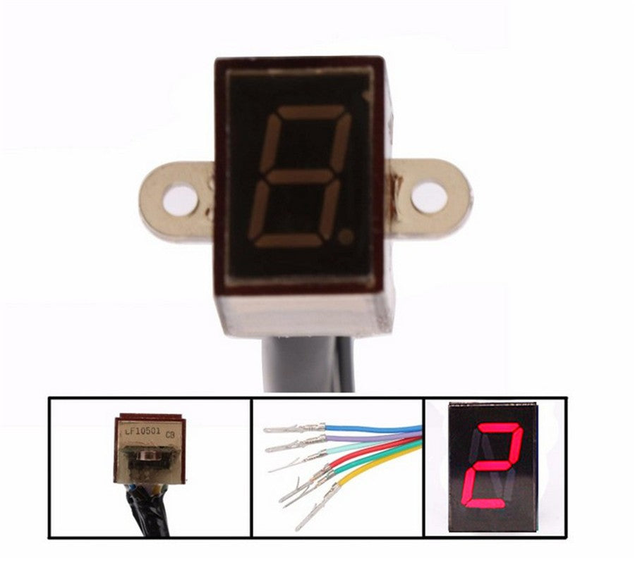 Motorcycle 6 Speed N-6 Digital Gear Indicator Shift Lever Sensors Gear Display Q