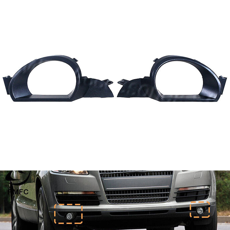 1 Pair for Audi Q7 Pre-Facelift 2007-2009 Front Bumper Fog Light Lamp Cover Trim