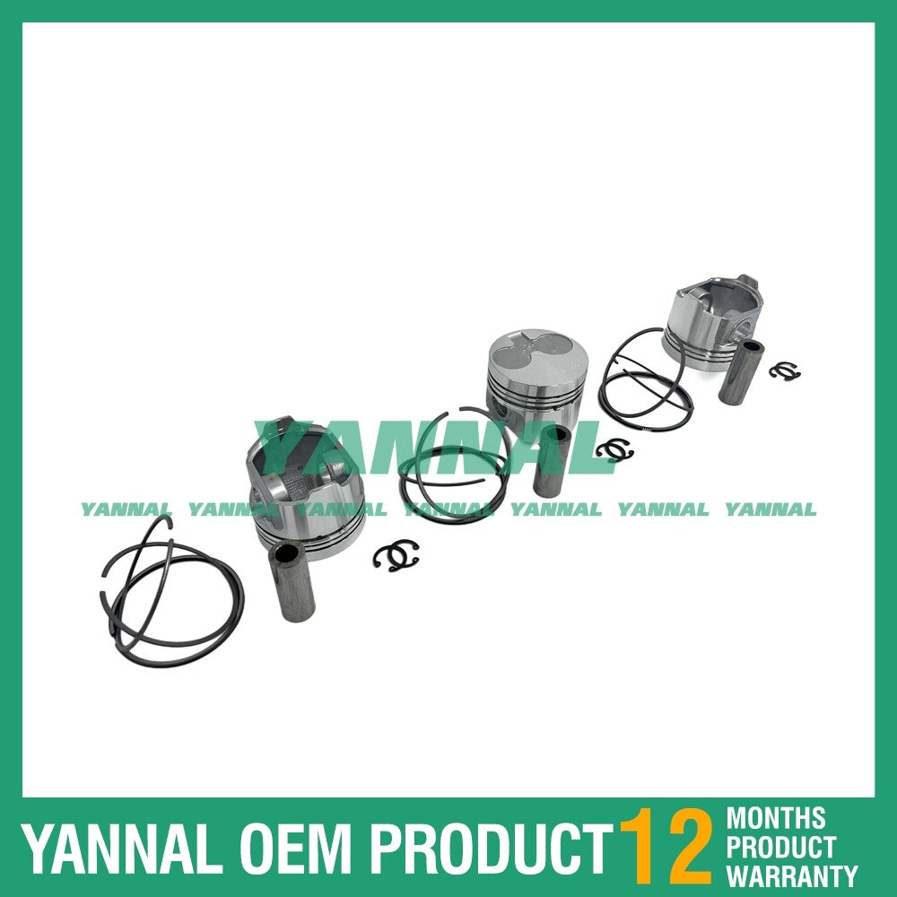 3-piece piston with piston rings + 0.5 mm for Caterpillar C1.1 engine (oversized)