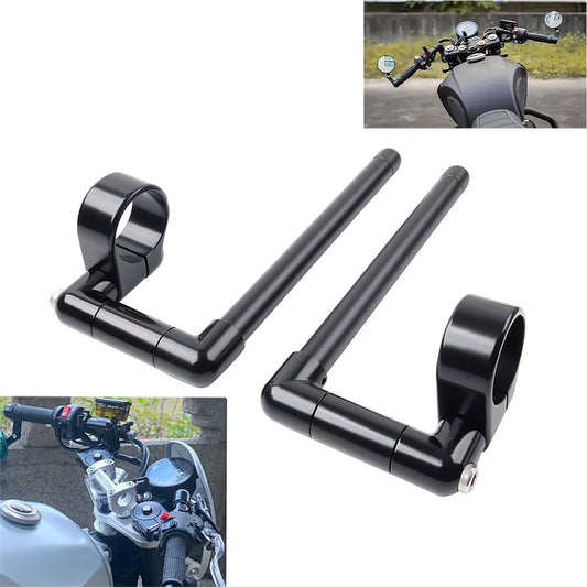 Motorcycle 58MM Cafe Racer Bars 7/8 Universal Clip-On Handlebar Fork Tube