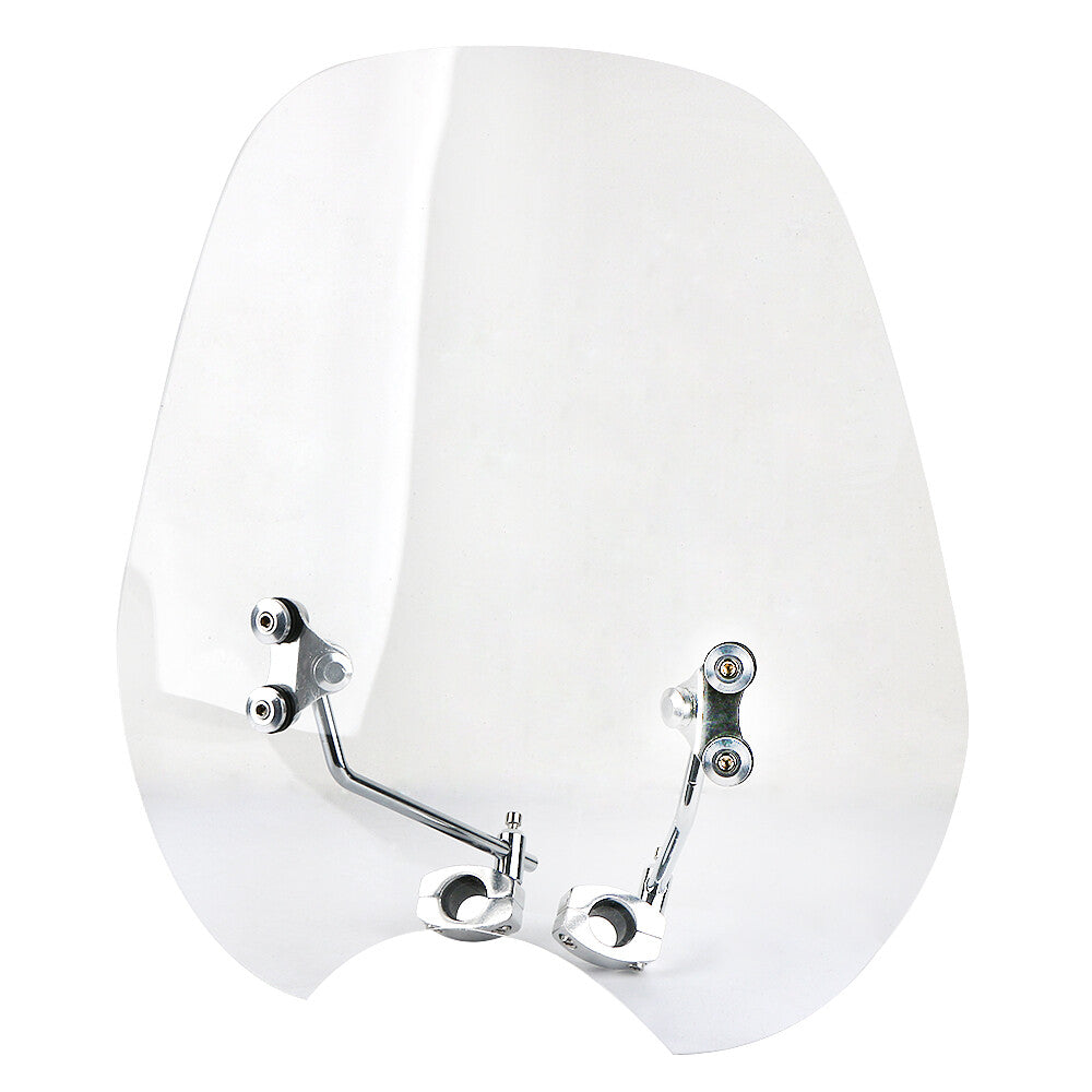 Universal 7/8-inch and 1-inch motorcycle windshields, clear windshields suitable for Harley-Davidson and for Honda .