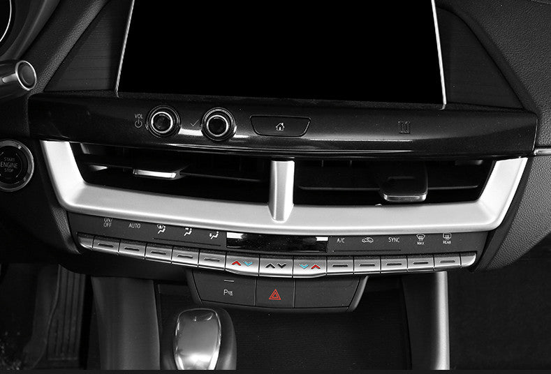 1X Central Air Outlet Vent Frame Trim ABS Matte Silver for Cadillac CT4 20-2024
