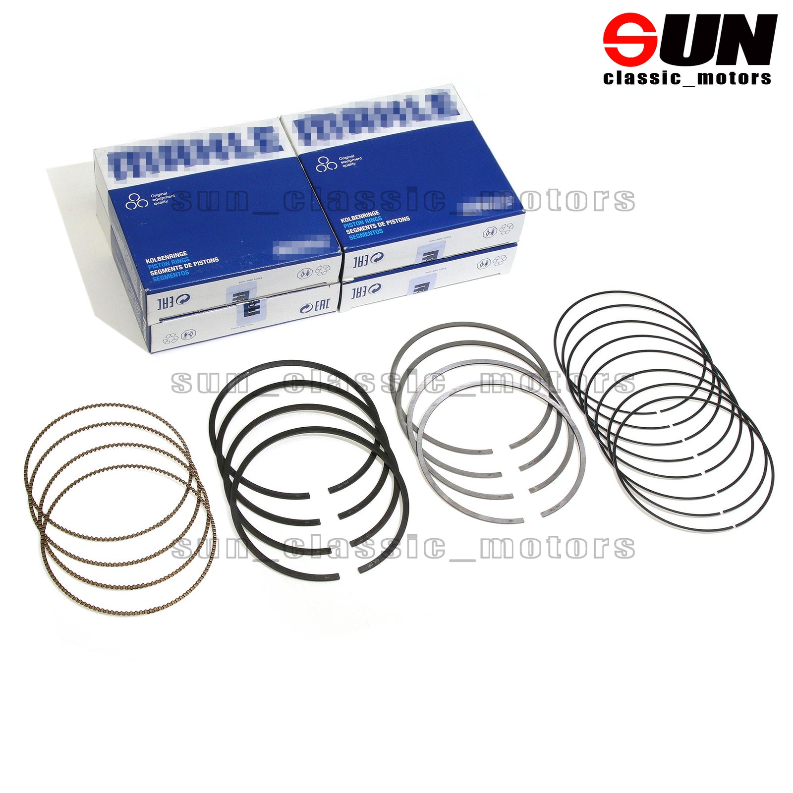 STD 4x Piston Ring Kit for 120d, 320d, 328d, 525d, X3, X5, F20, F21, F25, N47D20, 2.0-