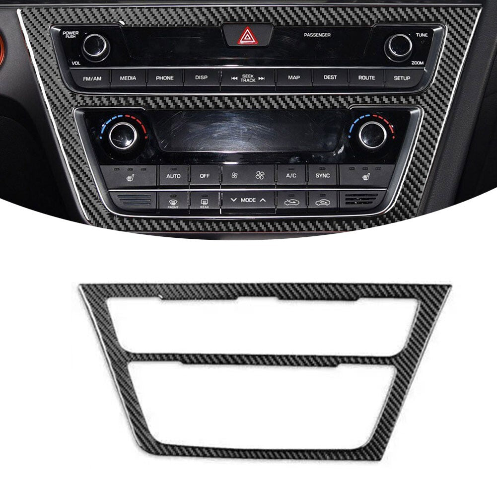 Carbon Fiber Car Panel Cover Trim for Hyundai For Sonata 9th New 2015-2017 v