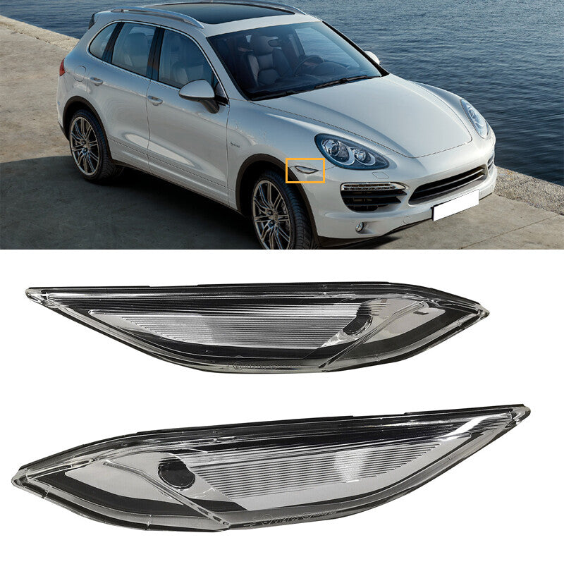 Paired transparent indicator light side marker light bodies are suitable for Porsche for Cayenne 2011-2014