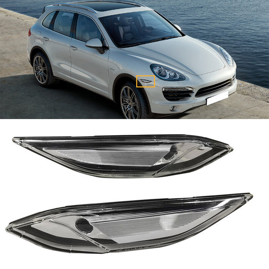 Paired transparent indicator light side marker light bodies are suitable for Porsche for Cayenne 2011-2014