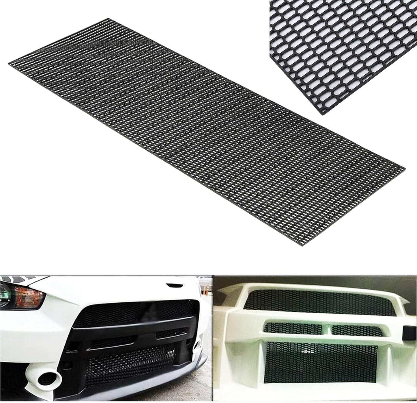 Universal ABS 47''x16'' Car Racing Honeycomb Mesh Grill Spoiler Bumper Vent n