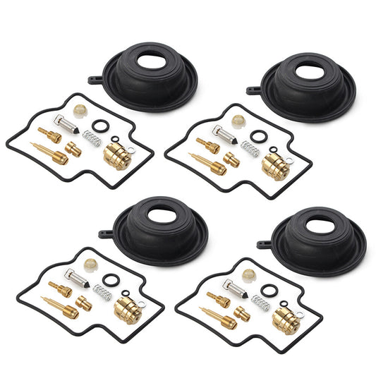 Carburetor Repair Kit Diaphragm Rebuild 4 sets for Kawasaki ZZR600D 1990-1992 Q