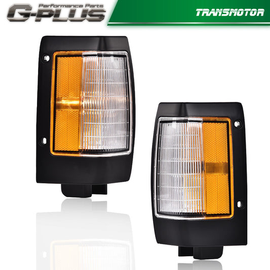 Black parking corner side marker signal light fits 90-97 D21 pickup kit - v