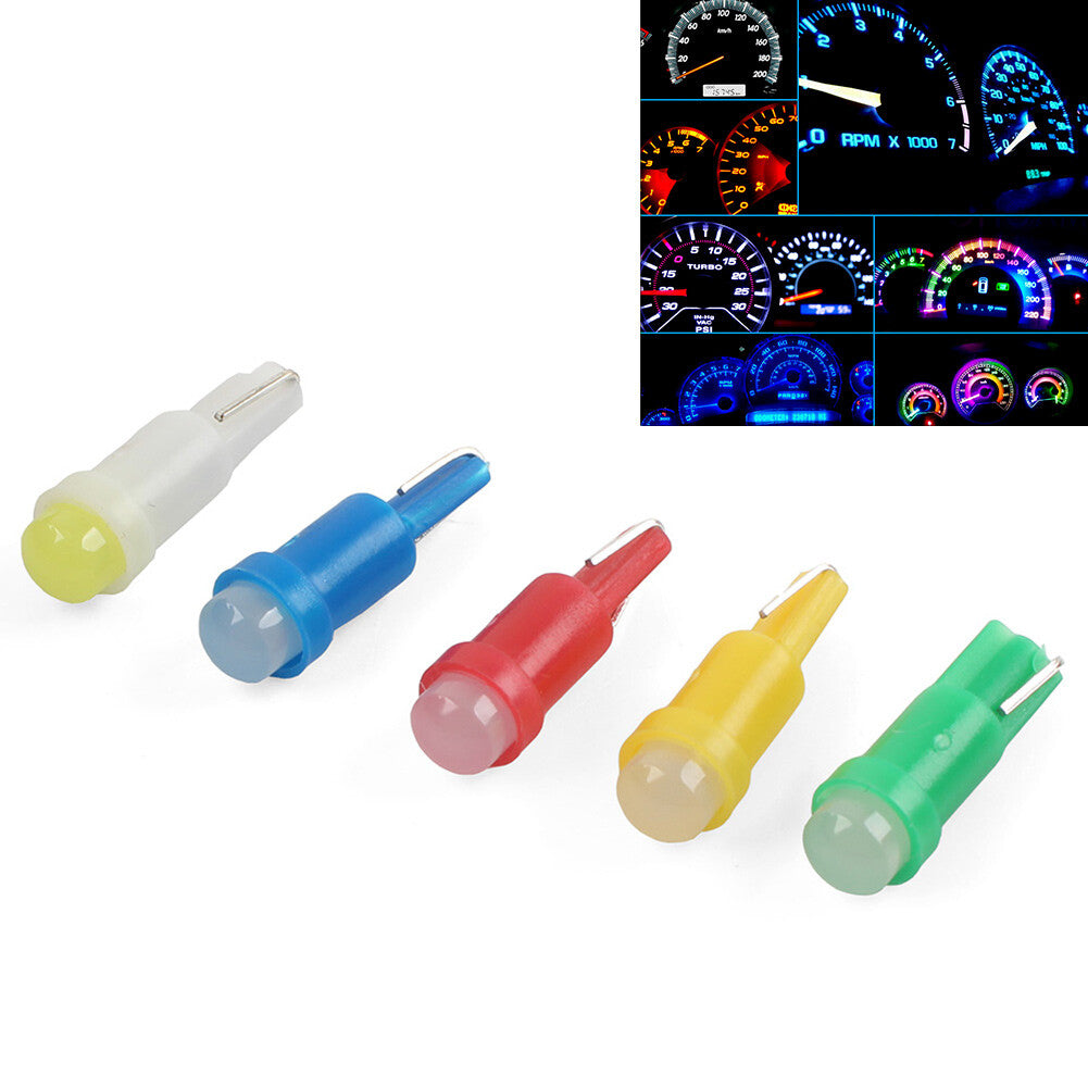 Car Instrument Bulb Indicator T5 1 SMD Light Dashboard Gauge Lamp Wedge Bulb