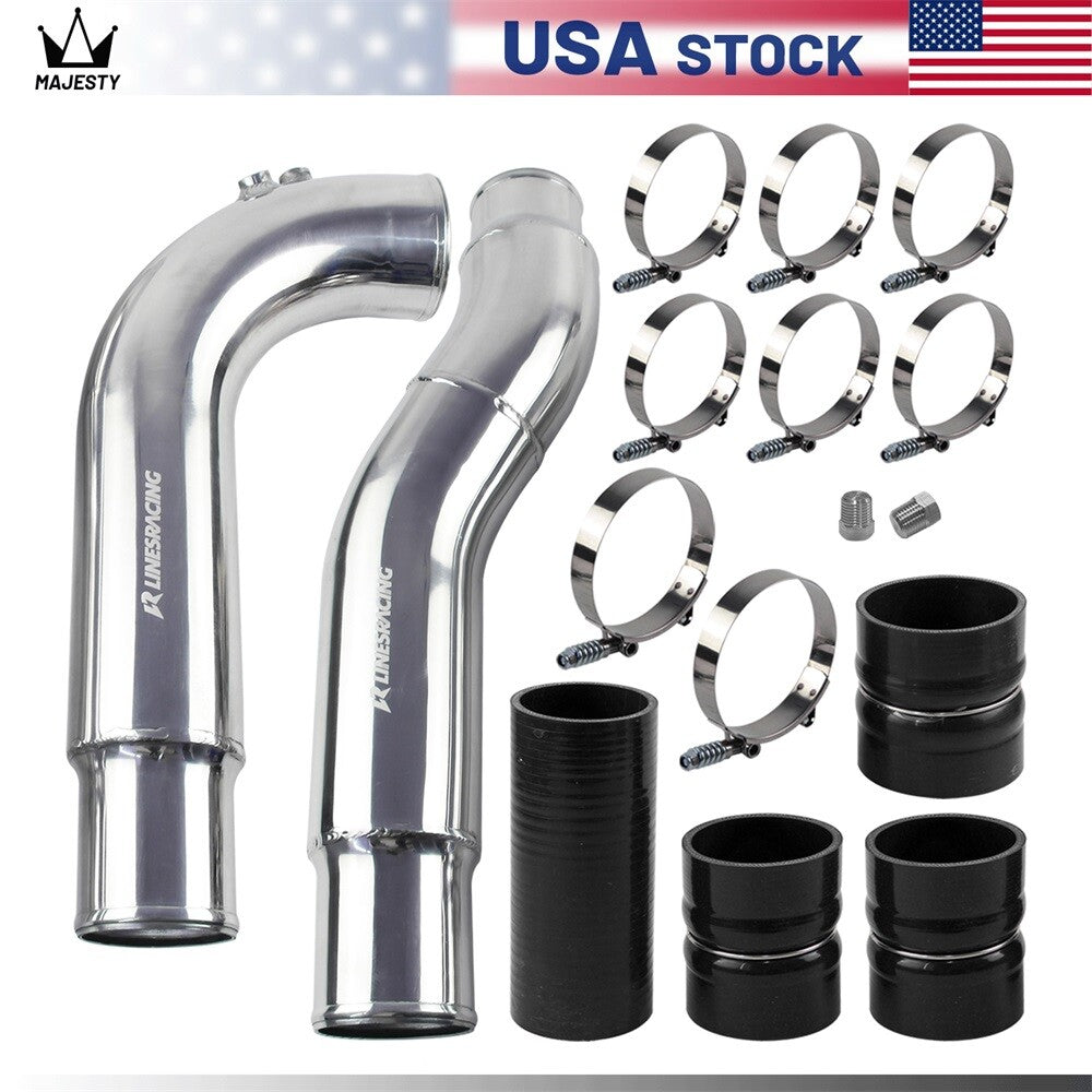 Polished Intercooler Pipe Kit Boots For 2007.5-2009 for Dodge for Ram 2500 3500 6.7L