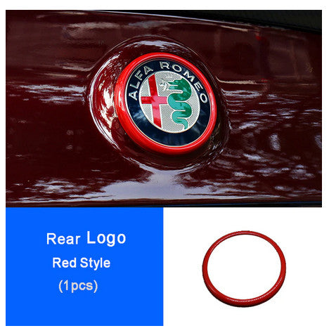 4 Piece 50mm for Alfa Romeo Green Edge Sticker Wheel Center Sticker Badge - v