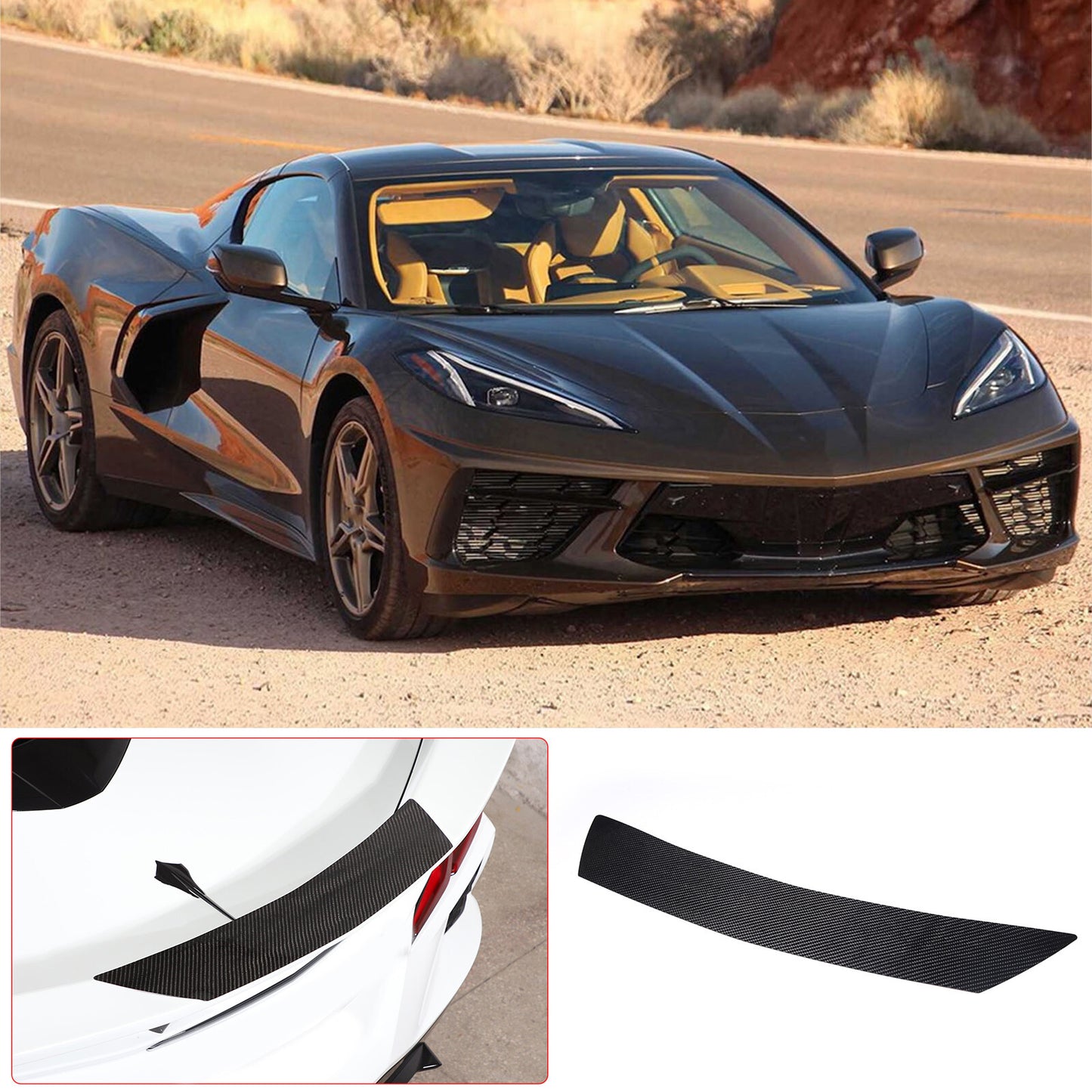 Carbon fiber window lift switch button cover decoration suitable for Corvette C6 2005-2013- v