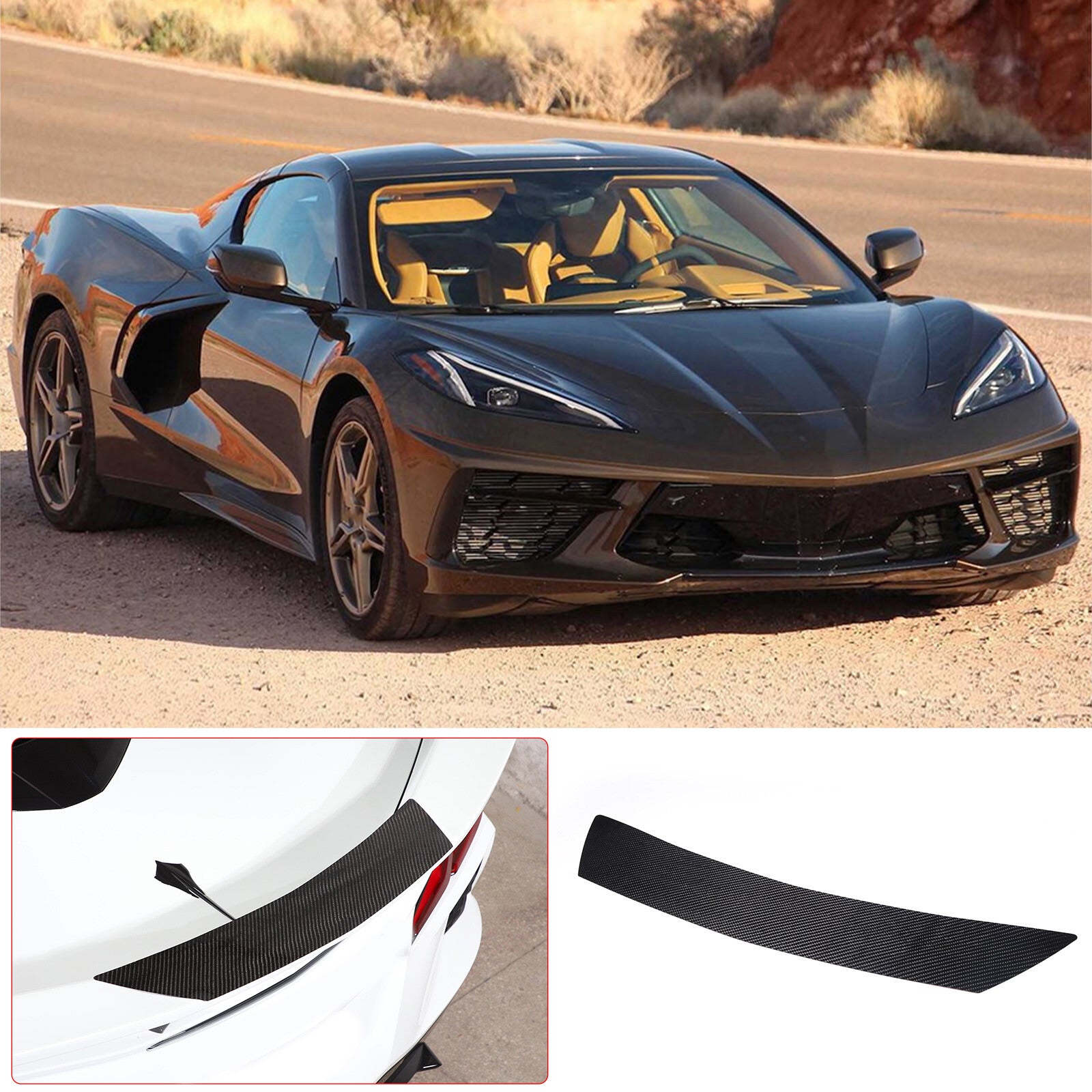 Carbon fiber window lift switch button cover decoration suitable for Corvette C6 2005-2013- v