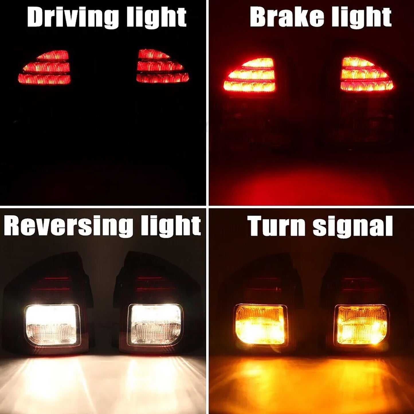One pair left and right LED tail light brake with bulb for for Jeep Compass 2014 2015 2016 2017- v