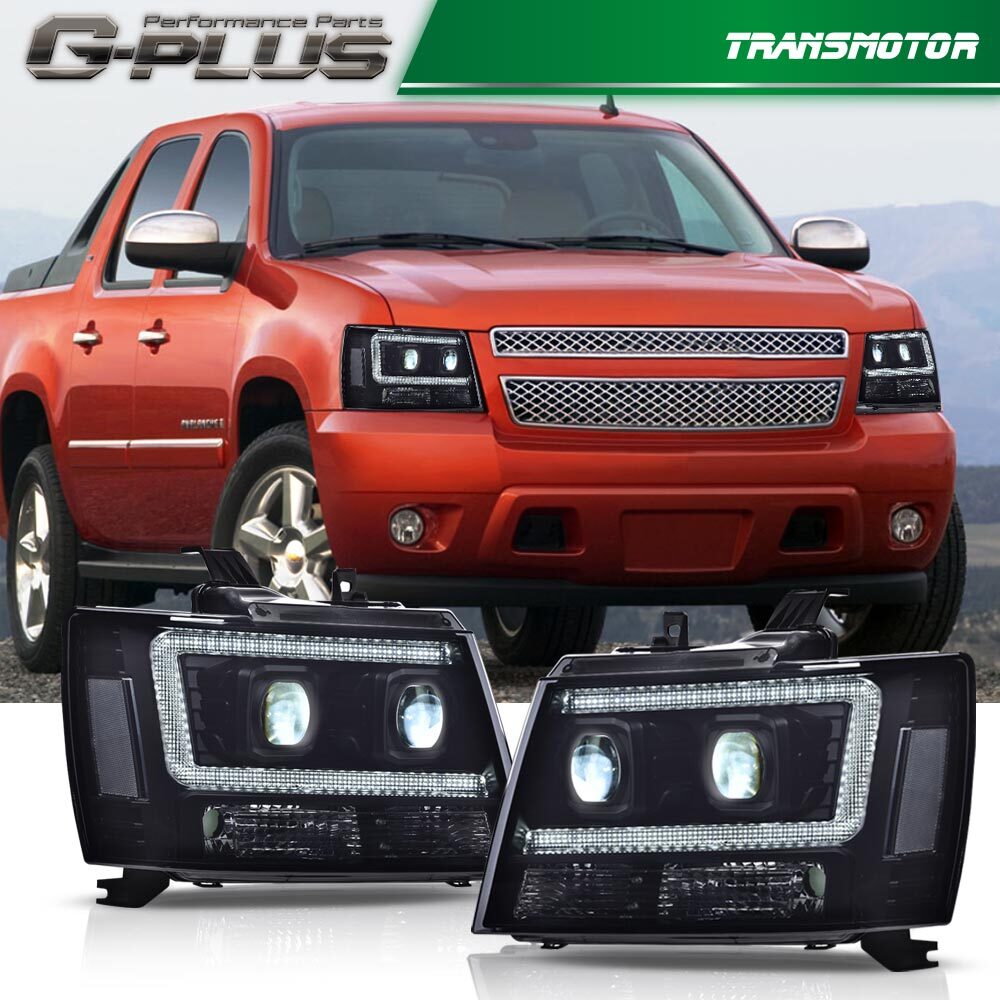 Suitable for 2007-2014 for Chevrolet Tahoe Suburban Smoked LED Projector Headlights