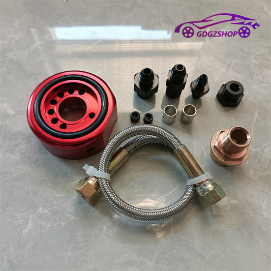 VTEC Head Conversion Kit - LS B18 B20 Aluminum Adapter Plate Sandwich Set Red