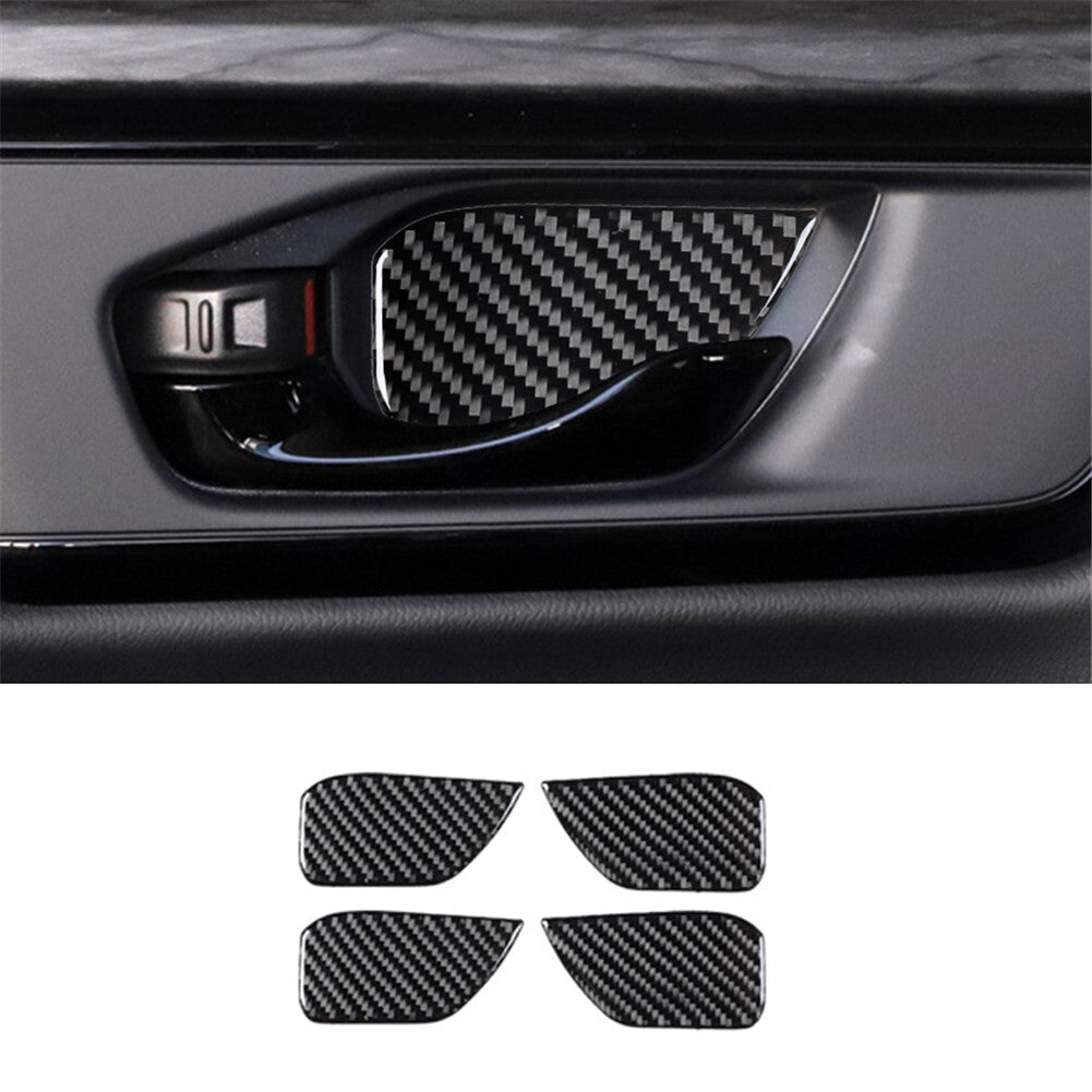 Carbon Fiber Rear Central Storage Box Cover Frame Trim for KIA Sedona 2015-2016 v