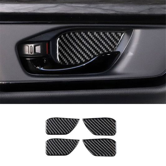 Carbon Fiber Rear Central Storage Box Cover Frame Trim for KIA Sedona 2015-2016 v