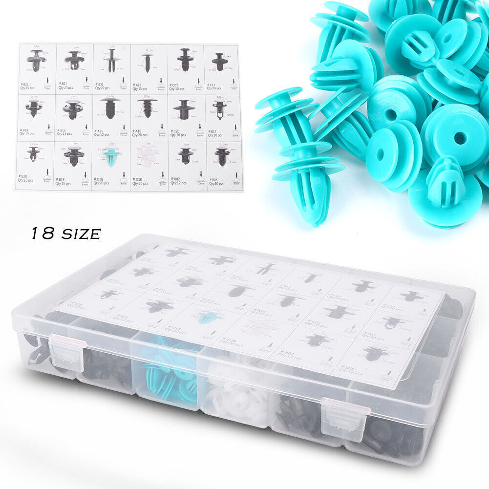 Body Push Retainer Pin Rivet Fastener Trim Clip Assortment 299PCS Car Plastic
