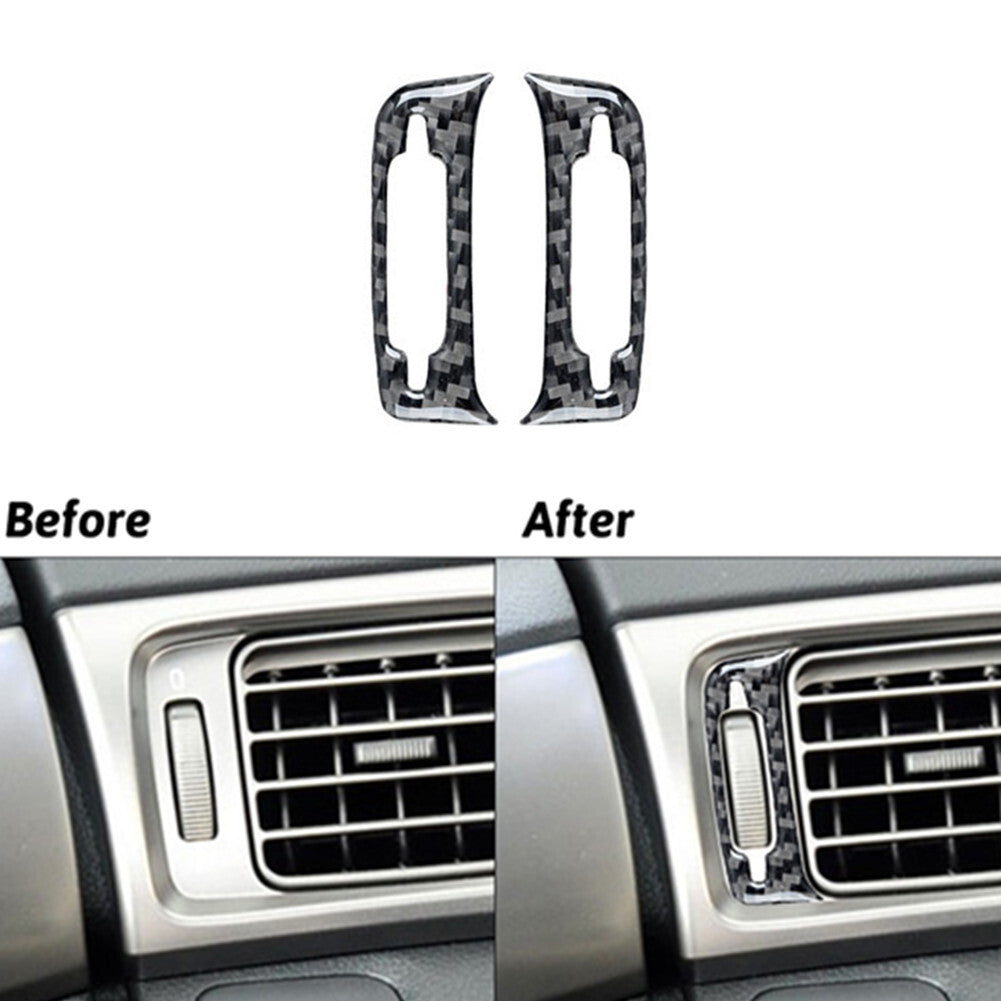 2pcs Carbon Fiber Interior Vent Outlet Cover Trim for Subaru Forester 2009-2013
