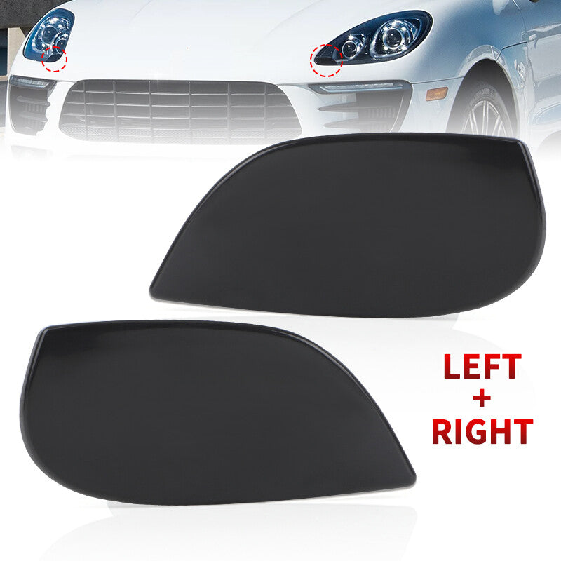 2x Headlight Washer Spray Nozzle Cover Cap Fit for Porsche Macan 2015-2018 NEW