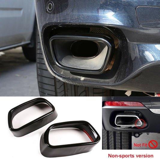 Steel Rear Exhaust Muffler Tail Pipe Cover for BMW X5 F15 X6 F16 M Sport 2014-18