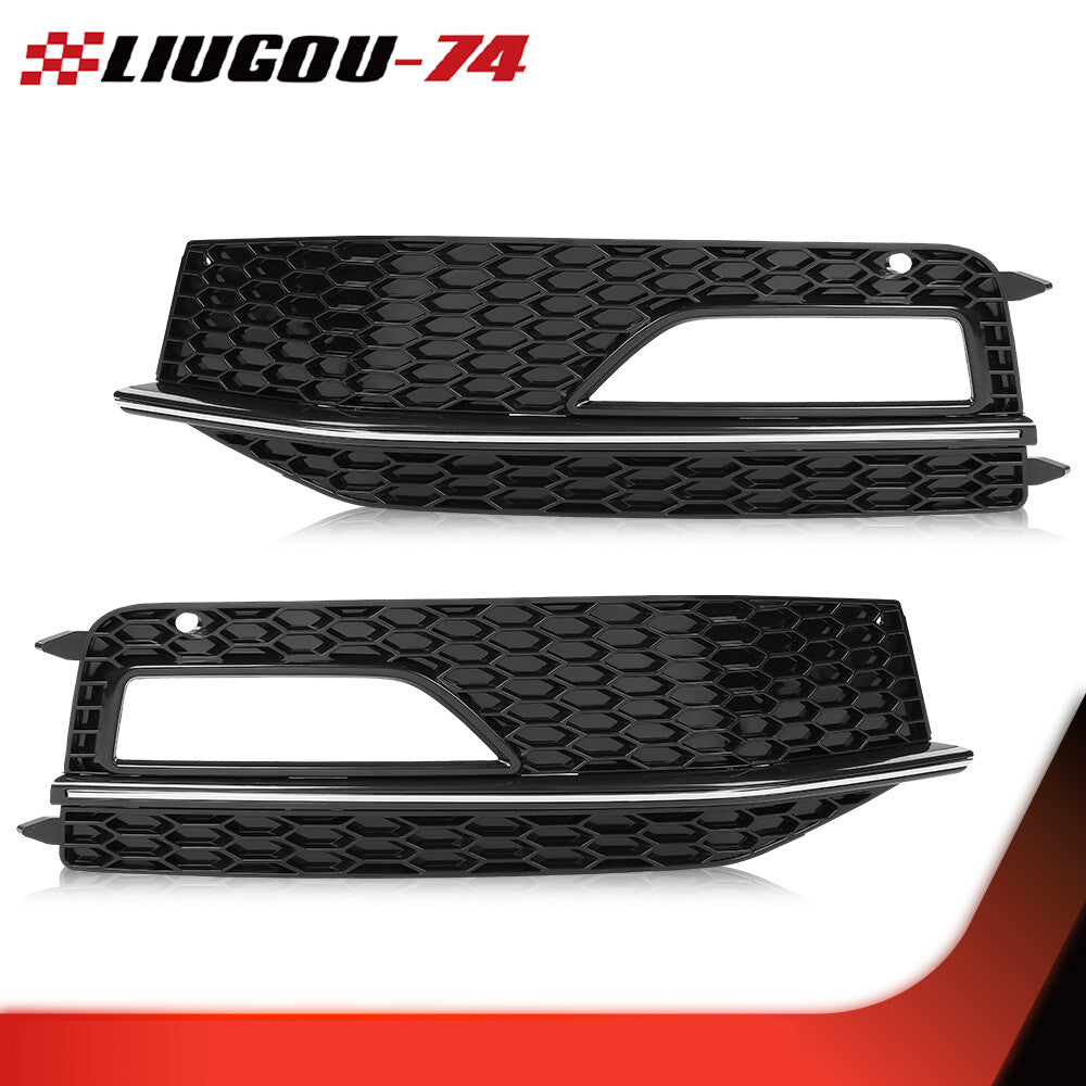 Suitable for 2013-2016 for Audi A4 Quattro B9 S4 S fog light chrome protective cover frame- v