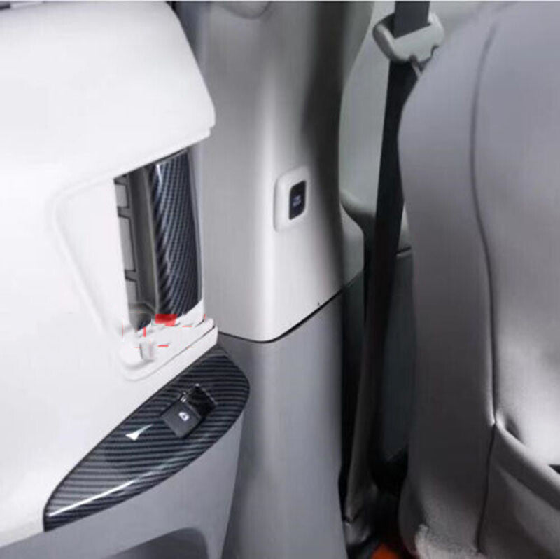 for Toyota for Sienna 2015-2020 Carbon Fiber Style Inner Door Handle Bowl Cover Trim