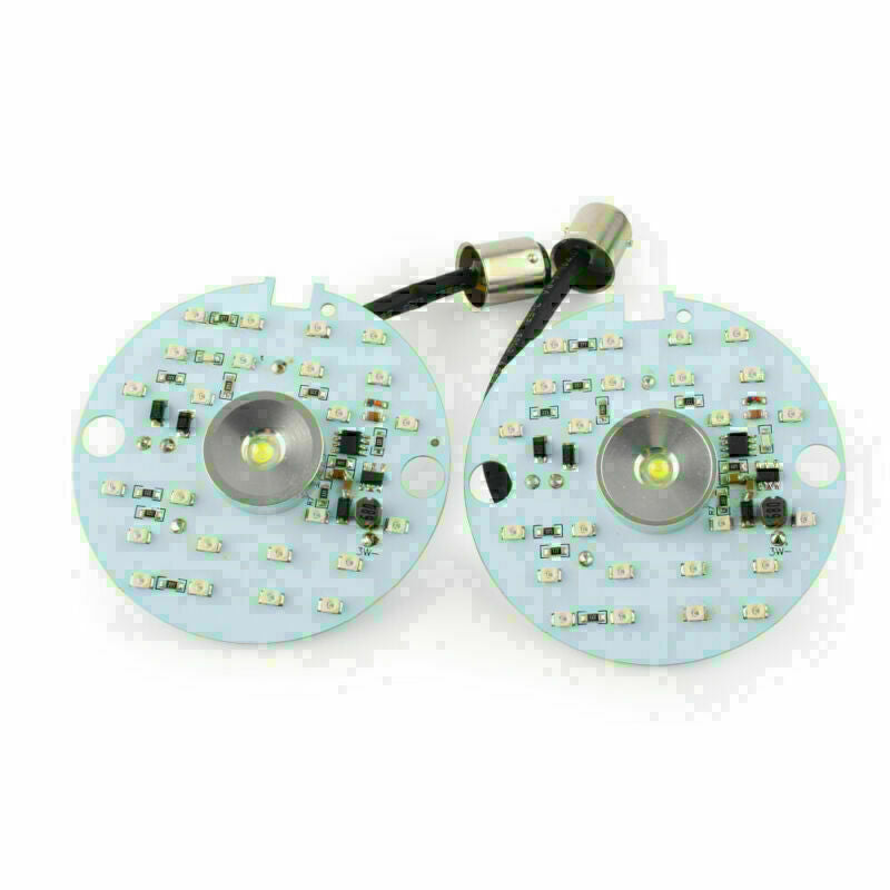 Fit for Harley Touring Yellow 1157 LED Turn Signal Light Daytime Running Lamp Bulb