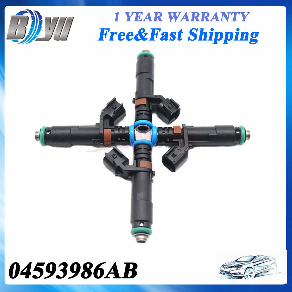 4PC 04593986AB New Fuel Injector for Chrysler 200 for Jeep Cherokee 2.4L 2014-2016